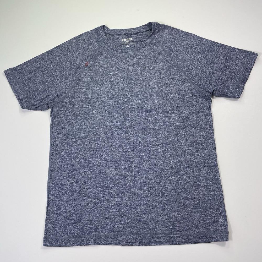 Rhone Reign T Shirt Men's Medium Anti-Odor Blue S/S Raglan Performance